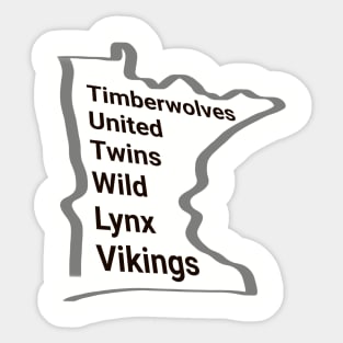 Minnesota Teams Sticker